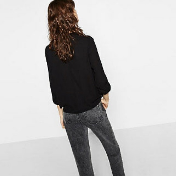 Zara Double Frill Embroidered Blouse - Picture 2 of 8